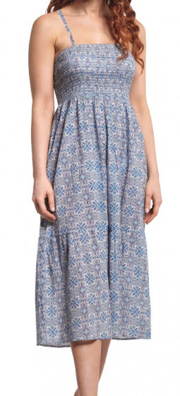 strandjurk Cassata dames katoen blauw maat S/M