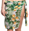 strandrok Trezza dames chiffon groen/wit one-size