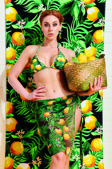 strandrok Trezza dames chiffon groen one-size