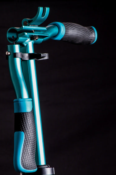 stuntstep Junior Voetrem Blauw/Zwart