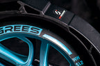 stuntstep Junior Voetrem Blauw/Zwart
