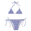 bikini Flamingo meisjes polyester blauw/wit maat 92