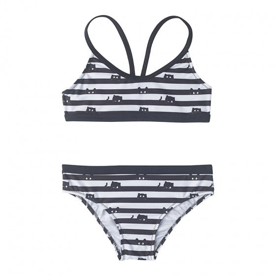 bikini Sneaky donkerblauw/wit meisjes maat 110