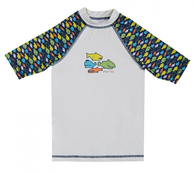 UV-zwemshirt Ton Ton wit jongens maat 134