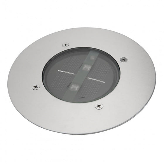 grondspot Carlo solar led 14 x 5 cm RVS zilver