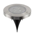 Ranex ra-5000389 ronde led solar grondspot geborsteld rvs glas