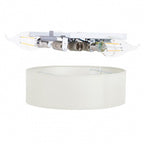 plafondlamp Mia 40 cm 3x E14 staal/textiel wit