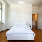 plafondlamp Mia 40 cm 3x E14 staal/textiel wit