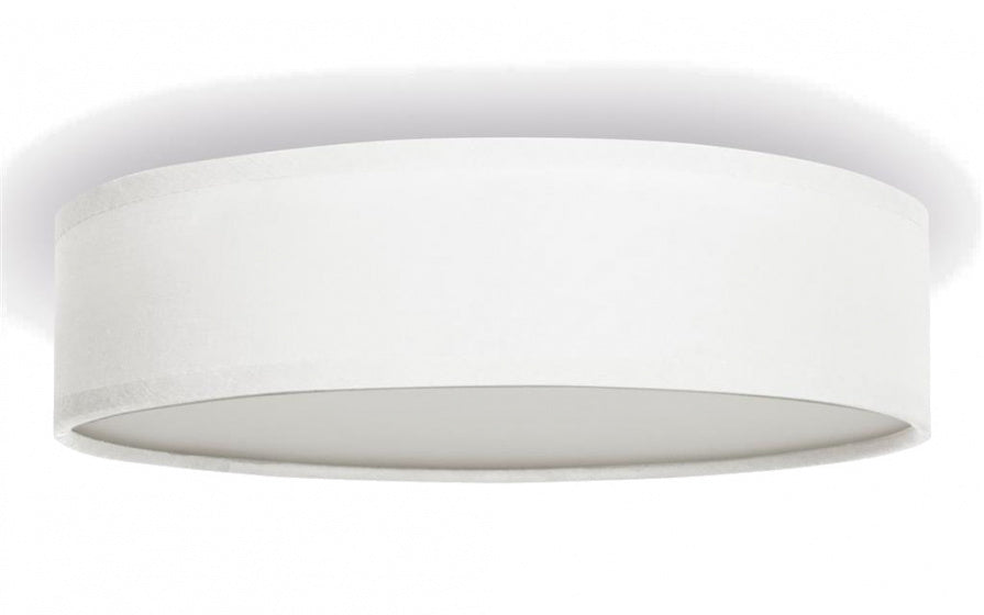 plafondlamp Mia 40 cm 3x E14 staal/textiel wit