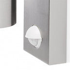 sensorlamp 16 x 11 cm 1 x GU10 RVS 20 Watt zilver