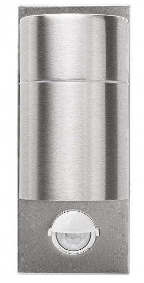sensorlamp 16 x 11 cm 1 x GU10 RVS 20 Watt zilver