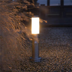 sensorlamp 45 cm 1 x E27 RVS 20 Watt zilver