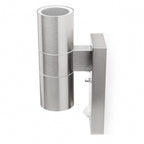 wandlamp 5000.257L 110 x 65 x 230 mm RVS zilver