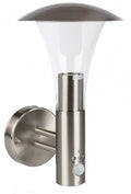 sensorlamp Milo 305 mm 1 x E27 RVS 60 watt zilver
