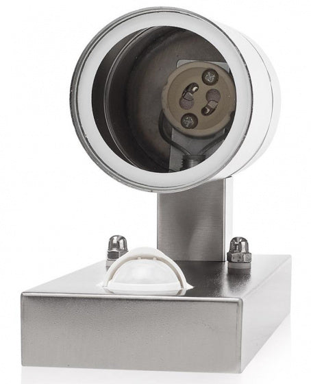 wandlamp Up and Down 21 cm 2x GU10 RVS 20 watt zilver