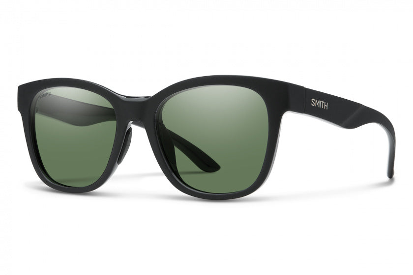 Caper zonnebril dames matzwart/ groen