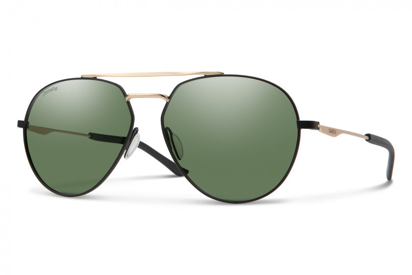 Smith Westgate zonnebril heren matzwart goud/ groen