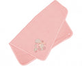babydeken eend 70 x 70 cm roze
