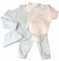 babykleding set Prince blauw 4-delig mt 50/56