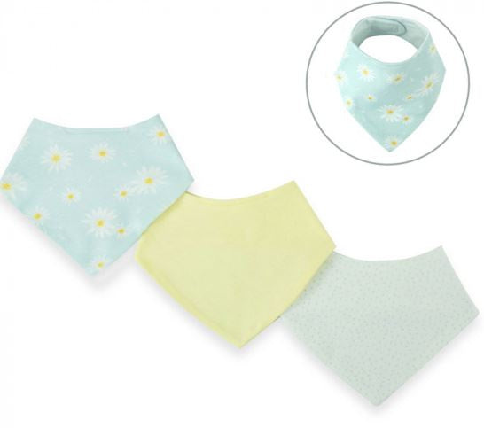 bandana-slab Daisy 30 x 38 cm katoen pastel 3 stuks