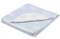 deken Elephant 80 x 78 cm fleece blauw/wit