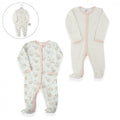 Soft touch Onesie Bunny junior katoen oranje/wit 2 stuks mt 50/56