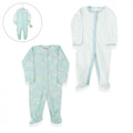 Soft touch Onesie Daisy junior katoen blauw 2 stuks mt 50/56