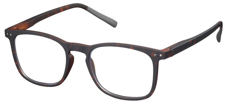 leesbril SLR02 unisex acryl zwart/bruin sterkte +3,00