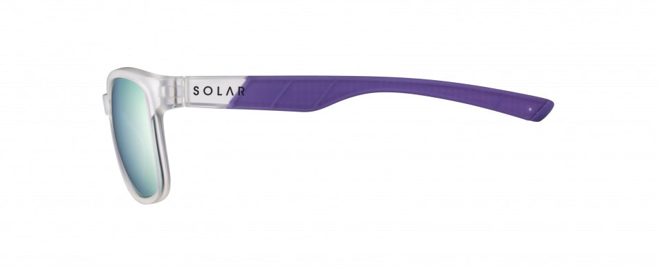 zonnebril Soledad dames gepolariseerd transparant/paars