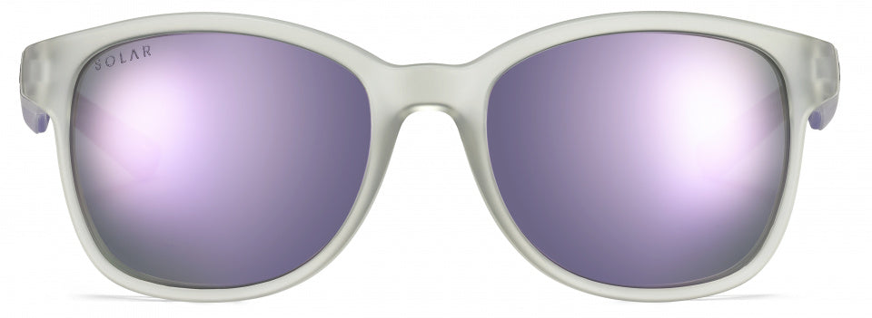 zonnebril Soledad unisex cat.3 vierkant transparant/grijs