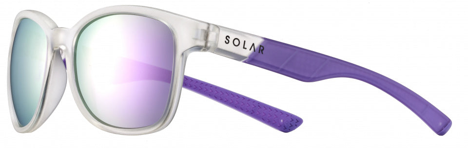 zonnebril Soledad unisex cat.3 vierkant transparant/grijs