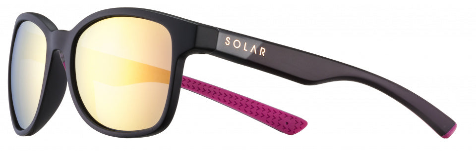 zonnebril Soledad unisex cat.3 vierkant zwart grijs