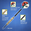 Shot Value Range Solo Steeltip Darts Set
