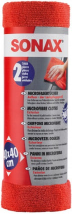 sonax microvezeldoek außen - der lackpflegeprofi microfibre cloth outside pckg. 2 pieces