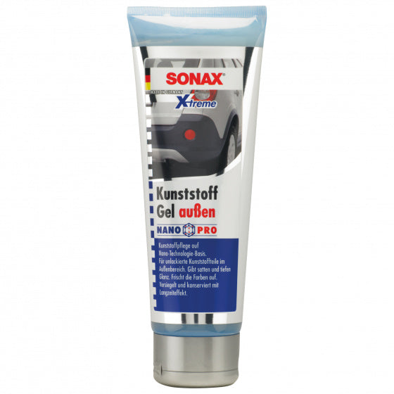 sonax kunststofonderhoudsmiddel xtreme kunststoffgel außen nanopro xtreme plastic gel outside
