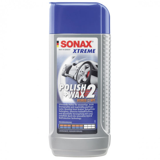 sonax auto polijstmiddel xtreme polish+wax 2 hybrid npt polish wax 2 nanopro xtreme 250 ml