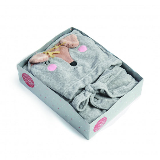 badjas Navidad dames polyester grijs maat S/M