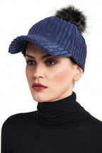 muts Jeanne dames polyester donkerblauw one-size