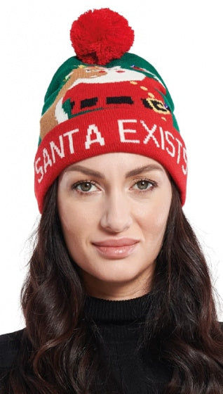 muts Dasher kerst dames polyester groen/rood one-size