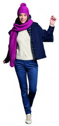 sjaal Celine dames 180 x 23 cm acryl paars