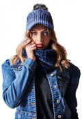sjaal Nadine dames polyester blauw one-size