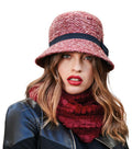sjaal Zoey dames polyester bordeaux one-size