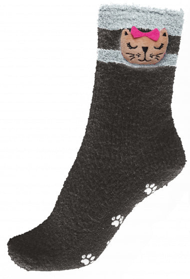 sokken Minou dames polyester zwart maat 36-41