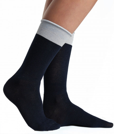 sokken Penny dames polyester navy maat 36-41