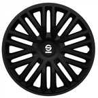 wieldoppen Bergamo 15 inch ABS zwart 4 stuks