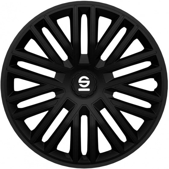 wieldoppen Bergamo 16 inch ABS zwart 4 stuks