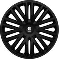 wieldoppen Bergamo 16 inch ABS zwart 4 stuks