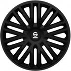 wieldoppen Bergamo 16 inch ABS zwart 4 stuks