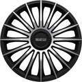 Sparco Wieldoppen Torino 14 inch zwart/zilver set van 4