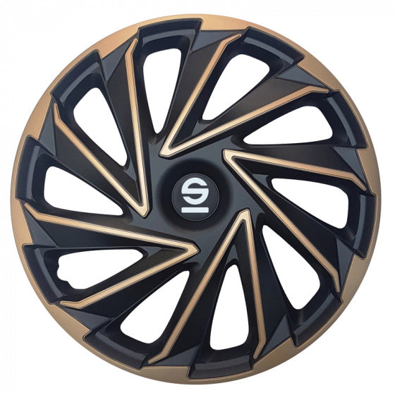 Sparco wieldoppen varese 16 inch zwart goud set van 4